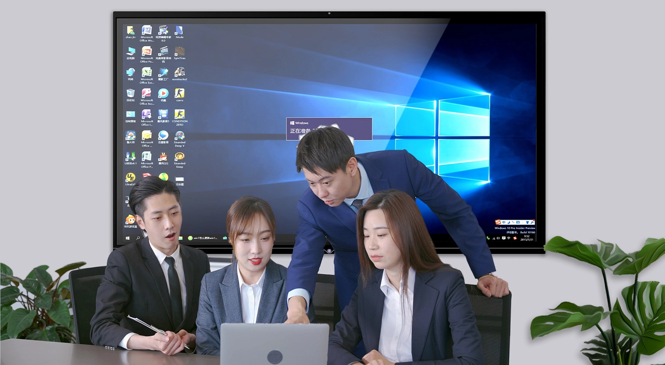 Computador multifuncional com quadro branco e sistema de confer&ecirc;ncia tudo-em-um