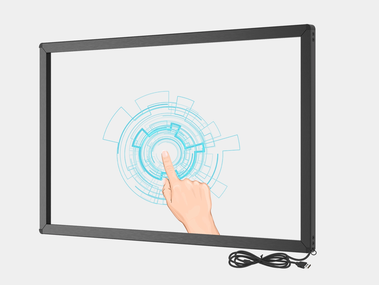 Vis&atilde;o geral da moldura sens&iacute;vel ao toque infravermelha TB 