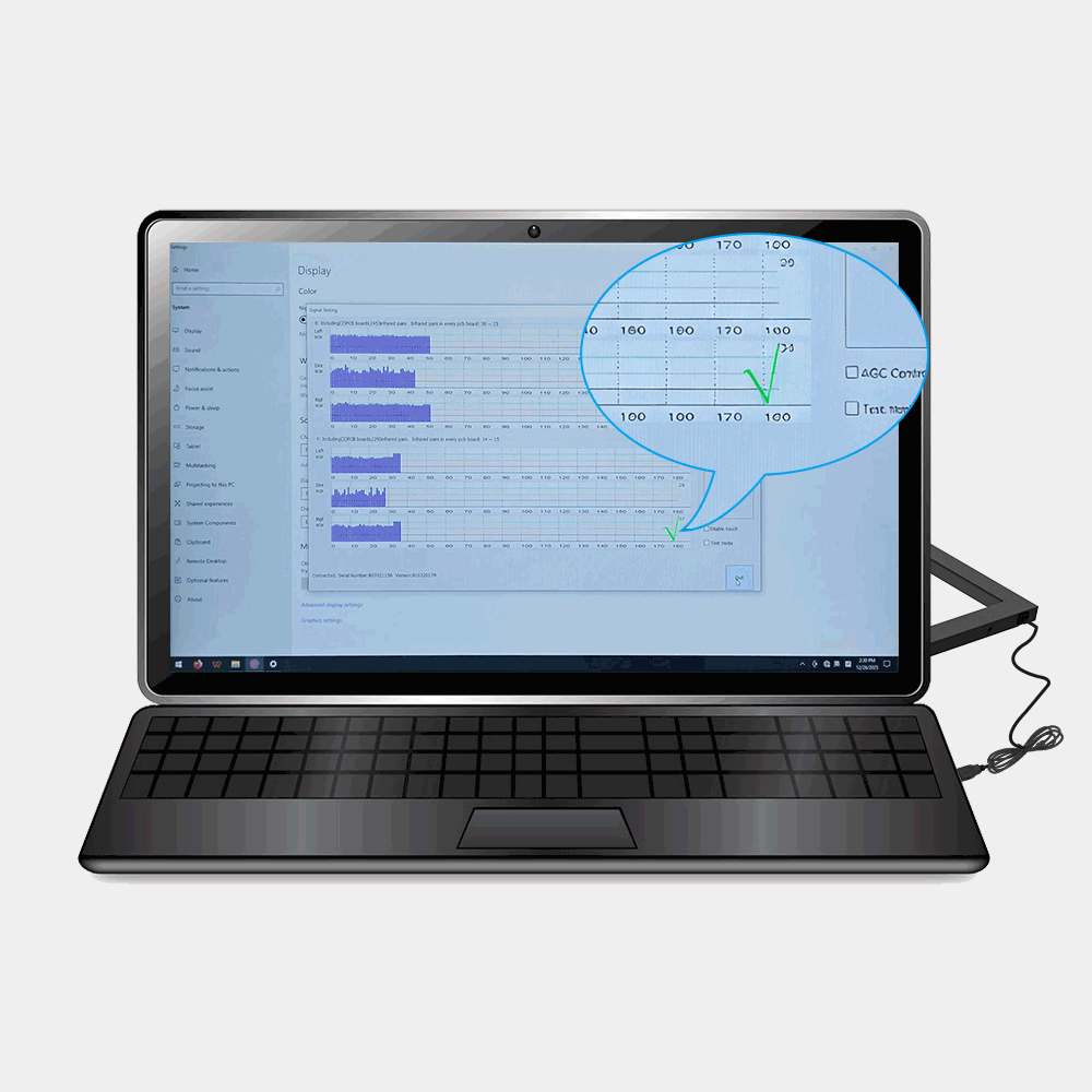Instale a tela sens&iacute;vel ao toque infravermelha TK da seguinte forma: