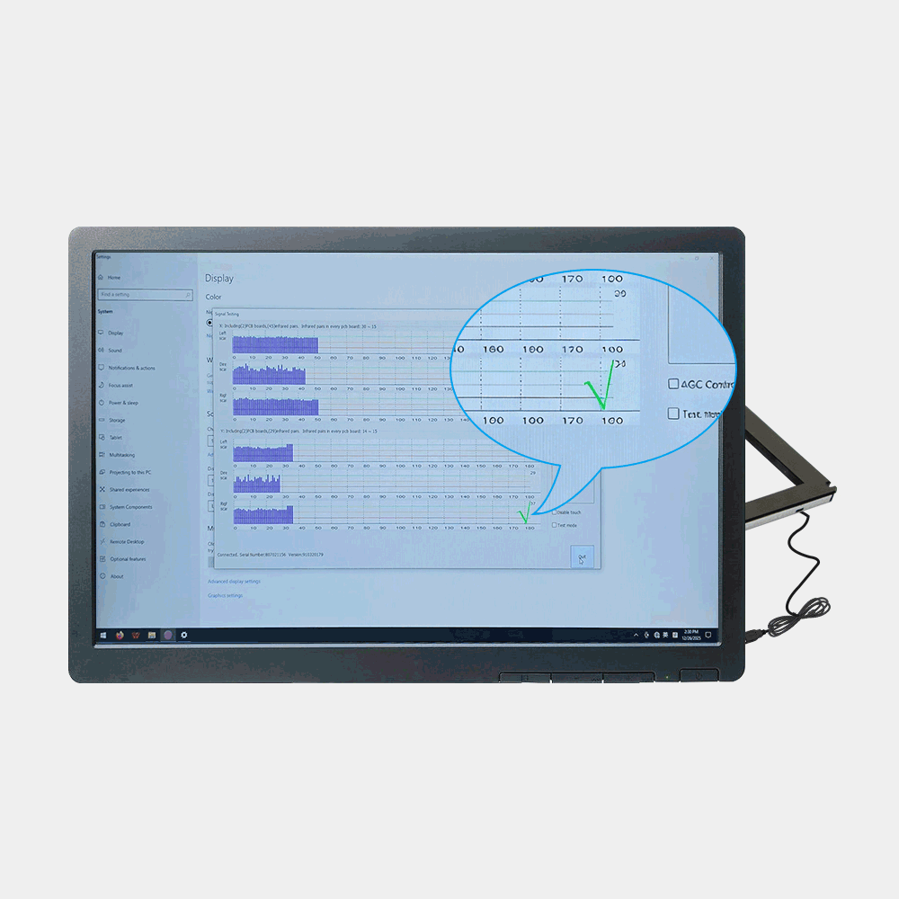 Instale a tela sens&iacute;vel ao toque infravermelha TE da seguinte forma: