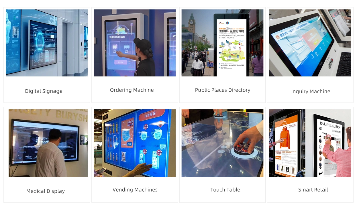 Tela sens&iacute;vel ao toque capacitiva de 23,6 a 65 polegadas