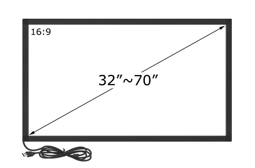 Moldura sens&iacute;vel ao toque por infravermelho de 32 a 70 polegadas (s&eacute;rie TF)