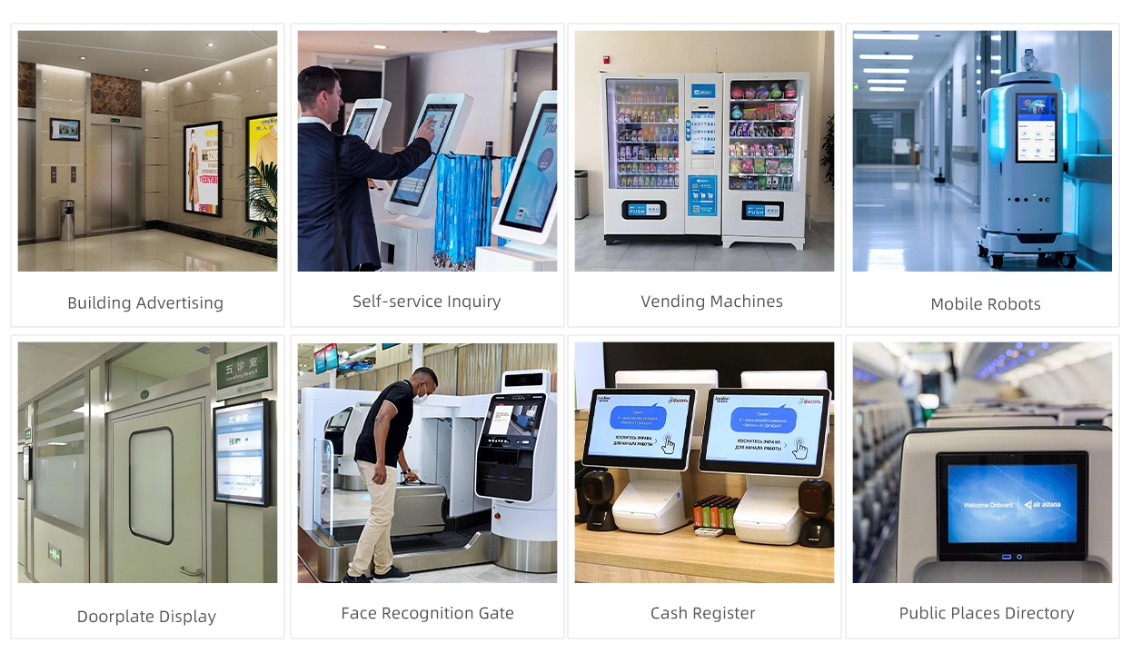 Sinalização digital de tamanho pequeno, de 7 a 27 polegadas (série 3A)