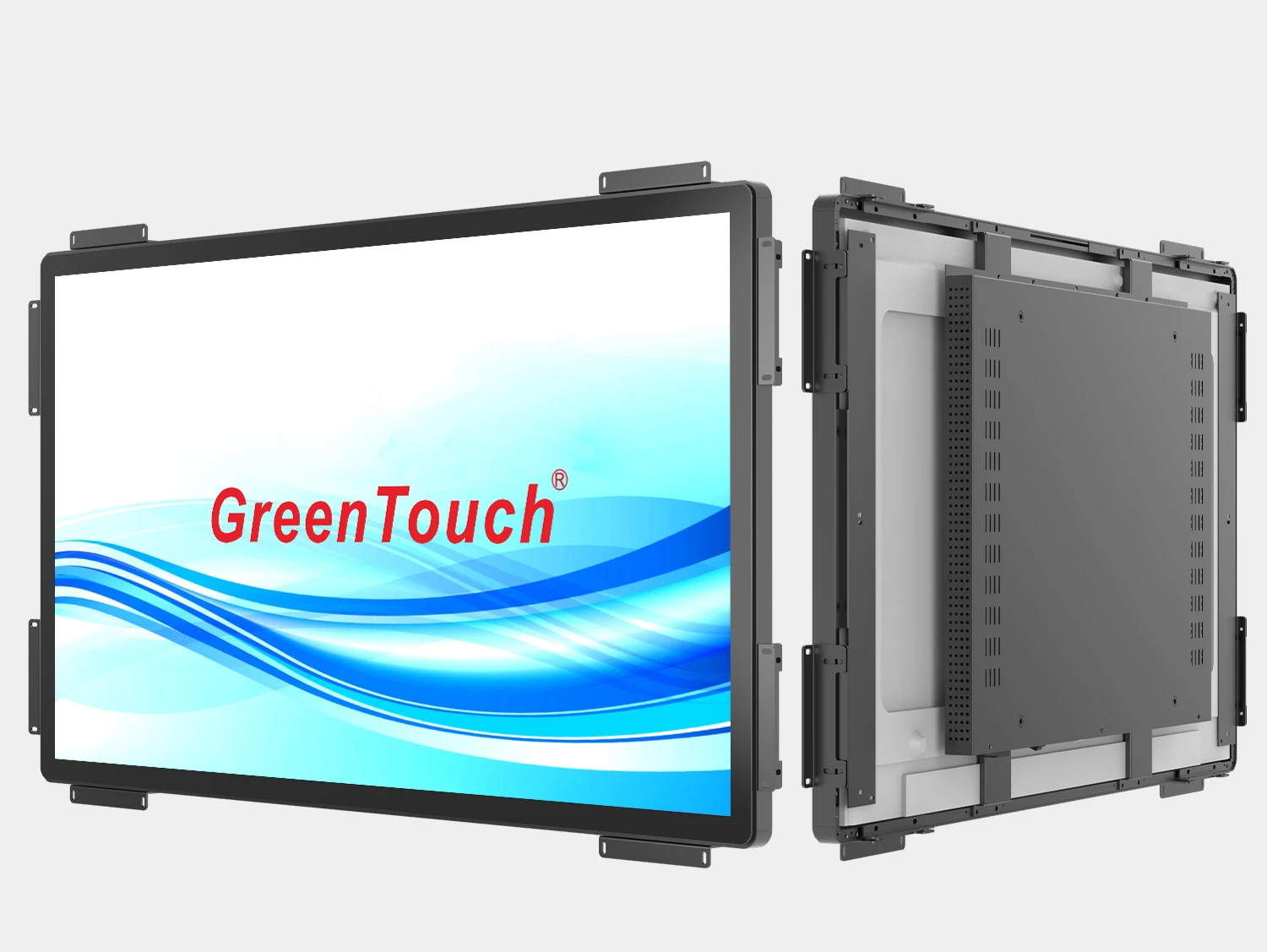 Vis&atilde;o geral do monitor touch 4k de 43"